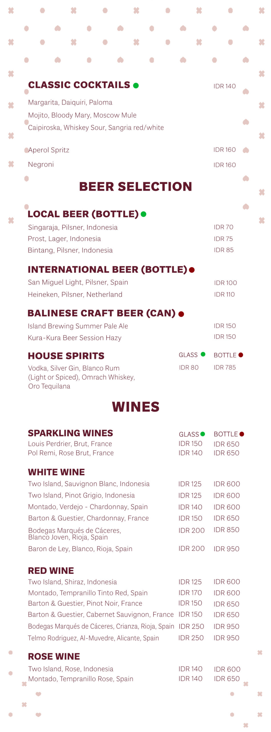 PESETA MENU, page 7 of 9