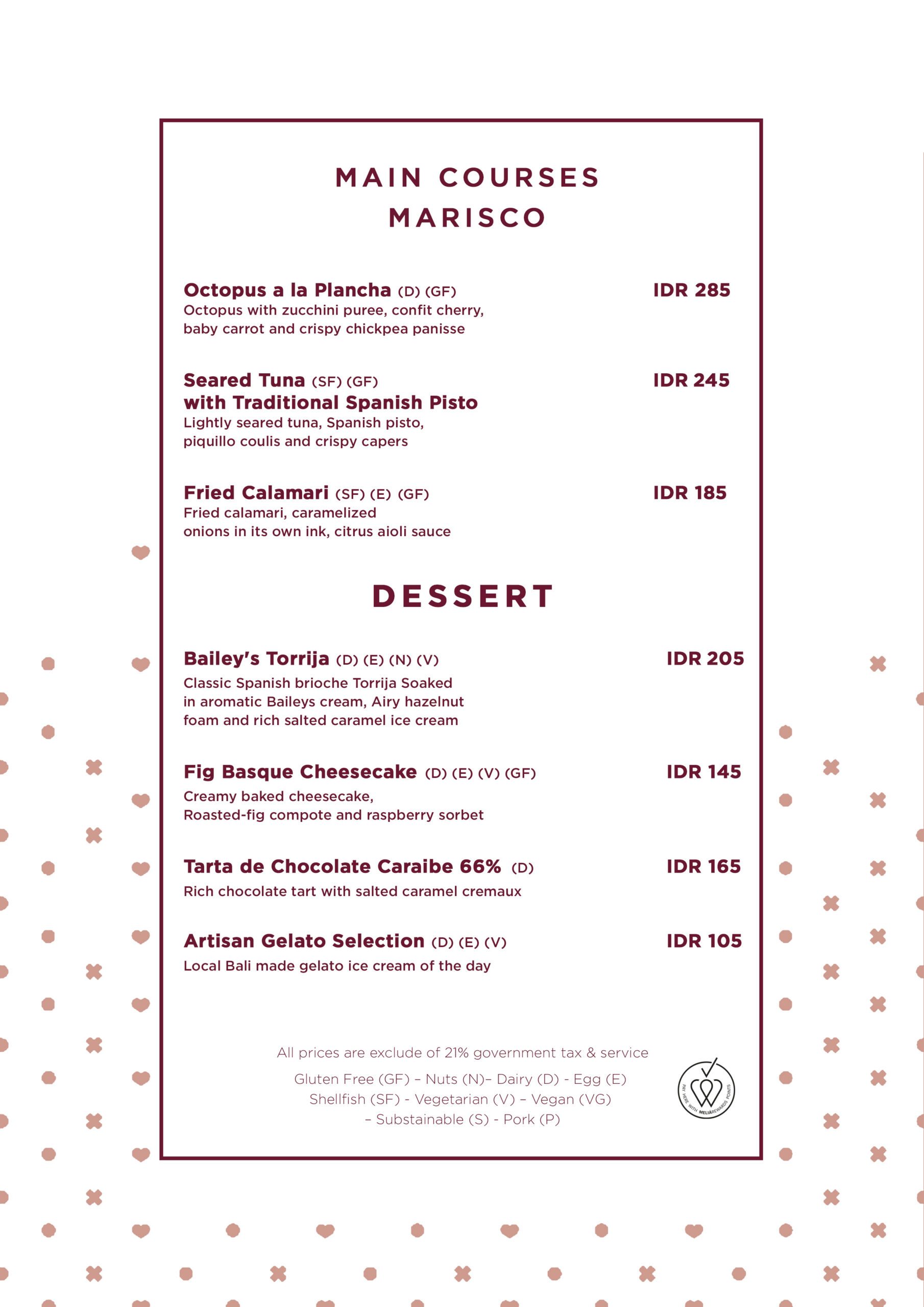 PESETA MENU, page 4 of 9
