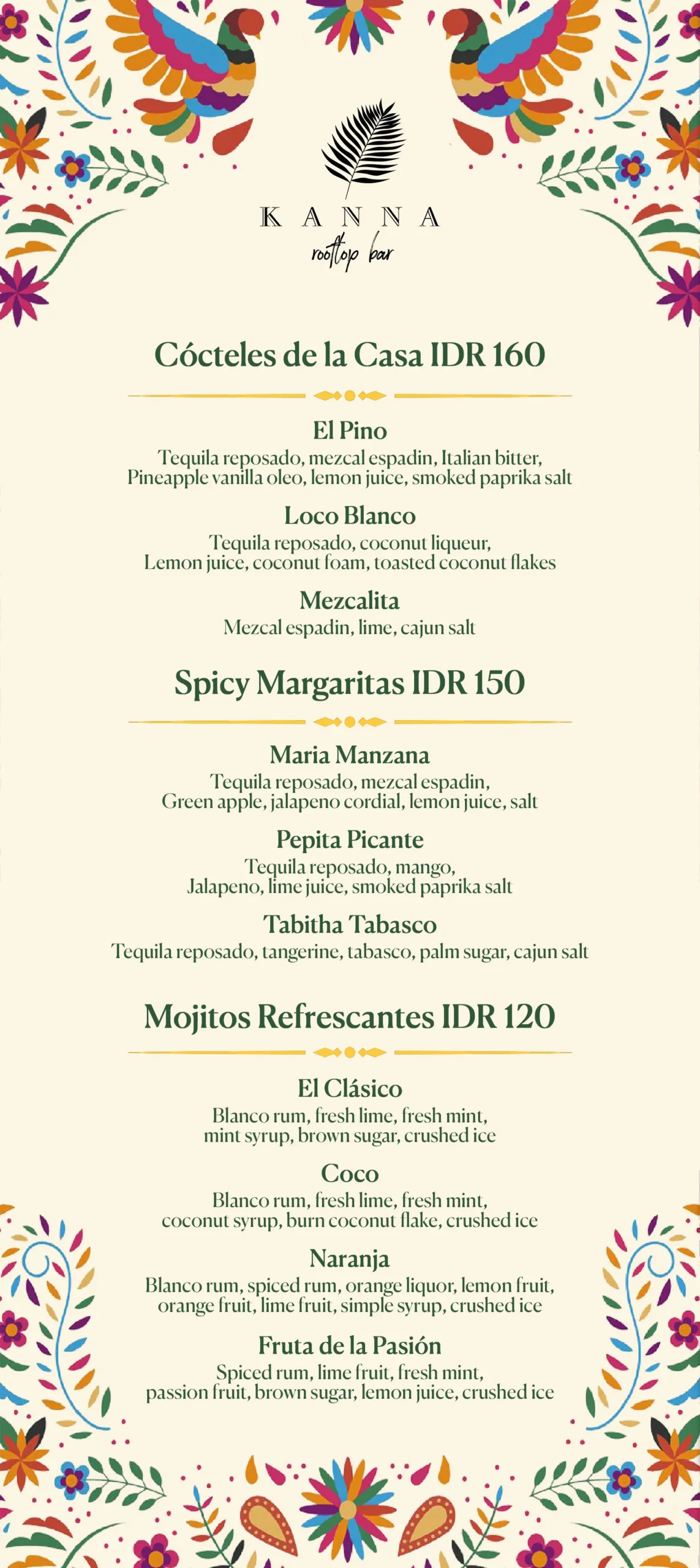 KANNA MENU, page 13 of 13