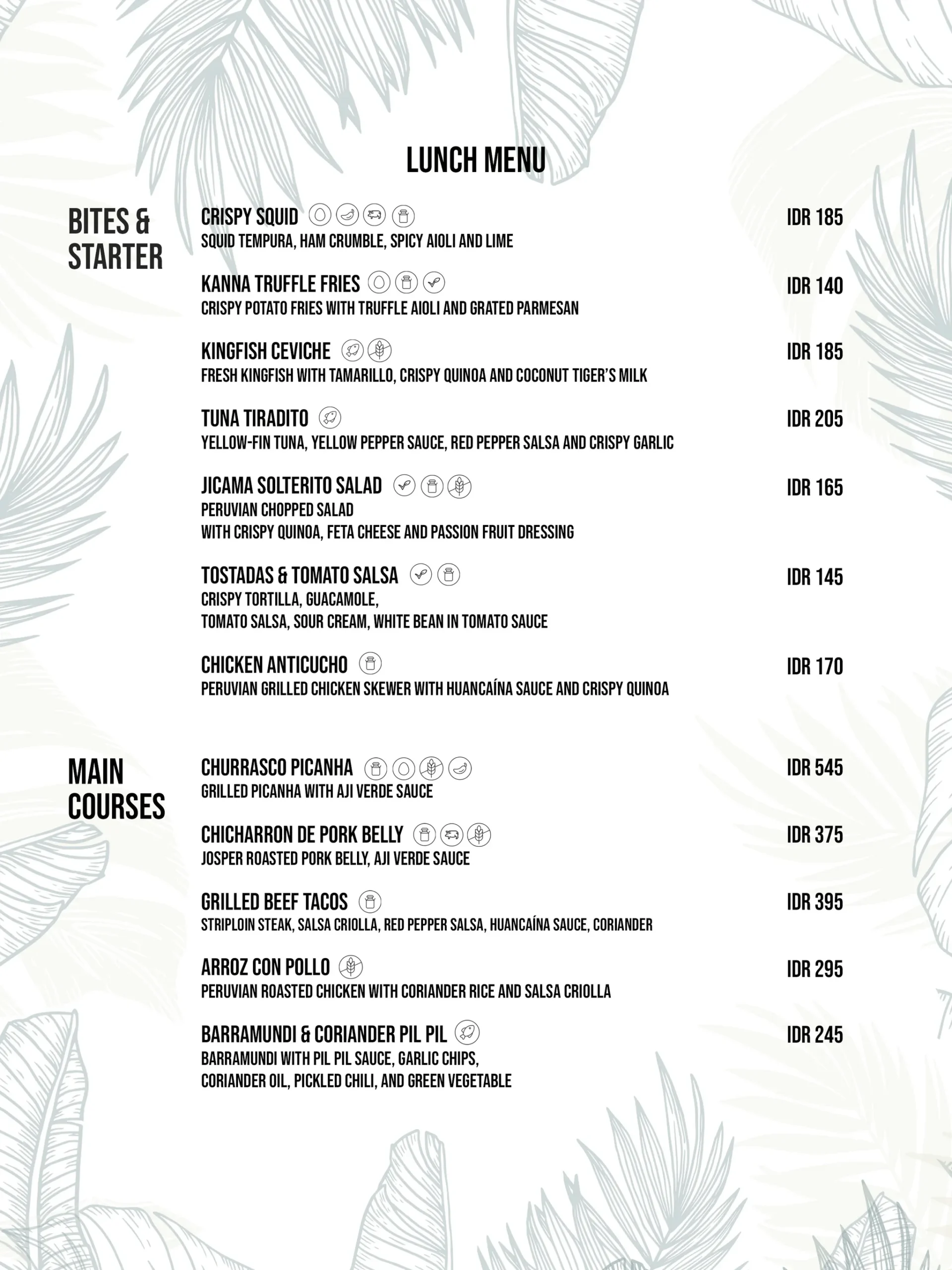 KANNA MENU, page 2 of 13