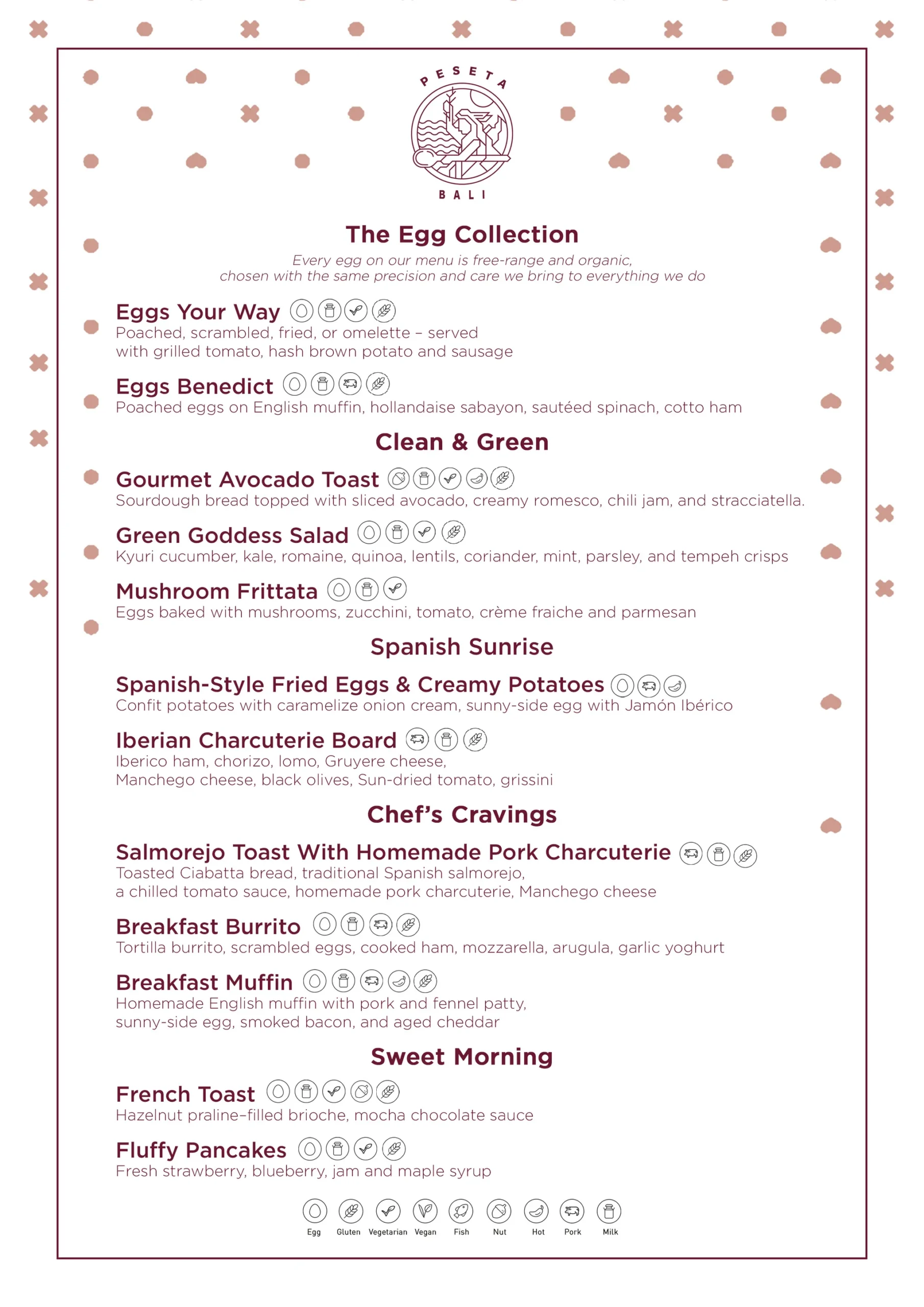 PESETA MENU, page 1 of 9