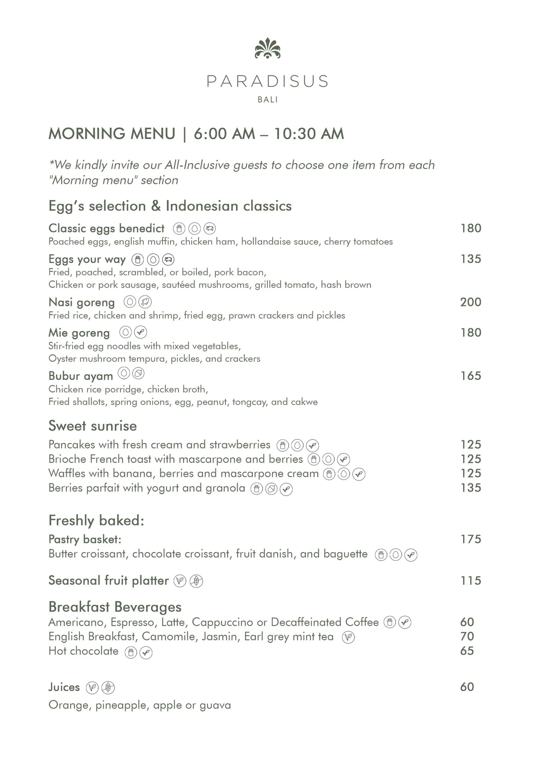 ROOM SERVICE MENU, page 1 of 12