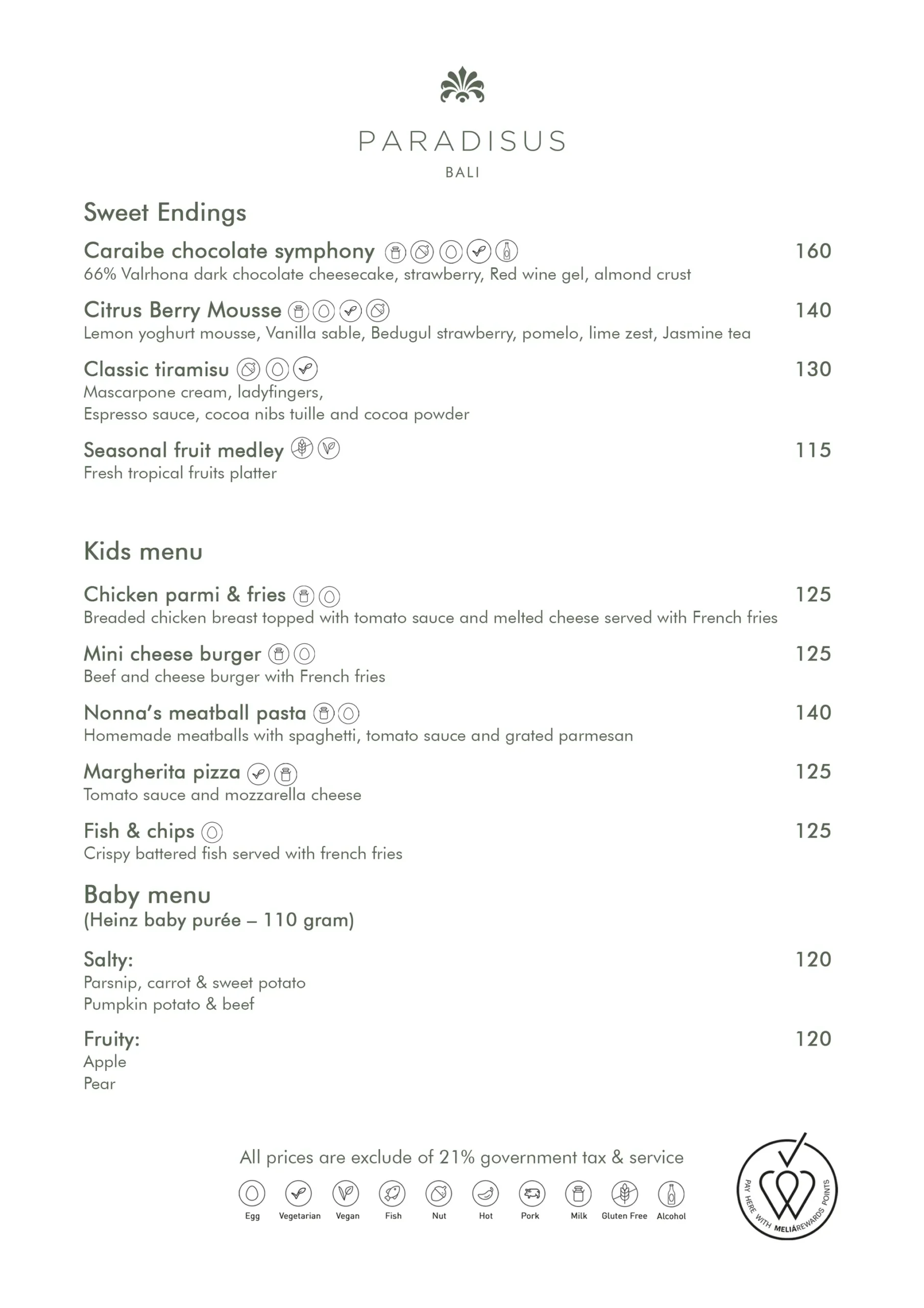 ROOM SERVICE MENU, page 4 of 12