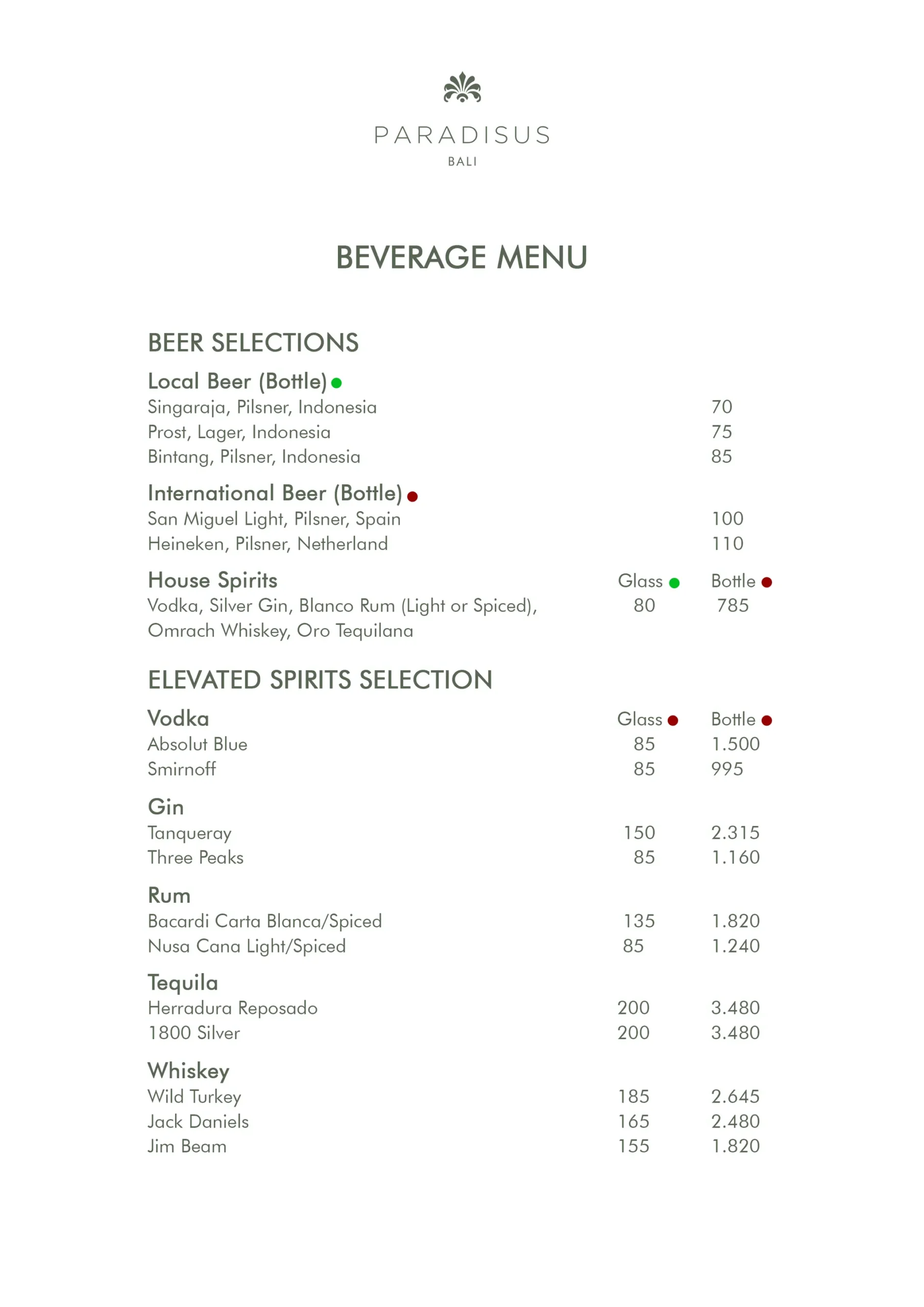 ROOM SERVICE MENU, page 6 of 12