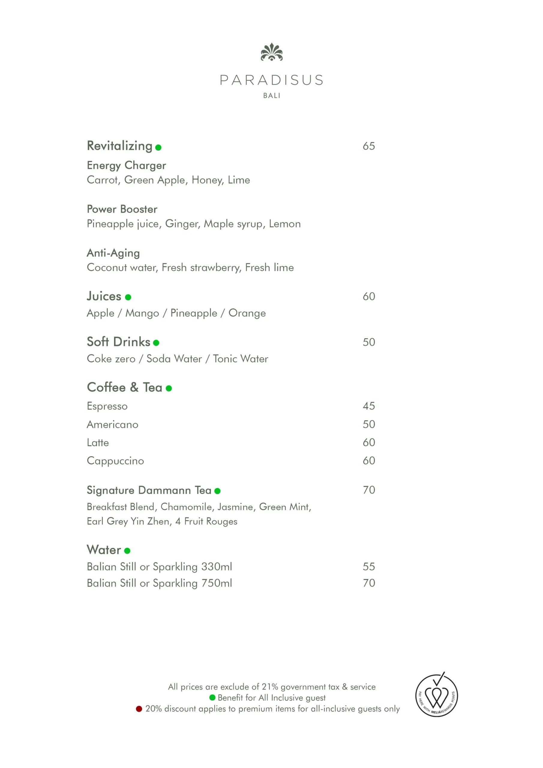 ROOM SERVICE MENU, page 7 of 12