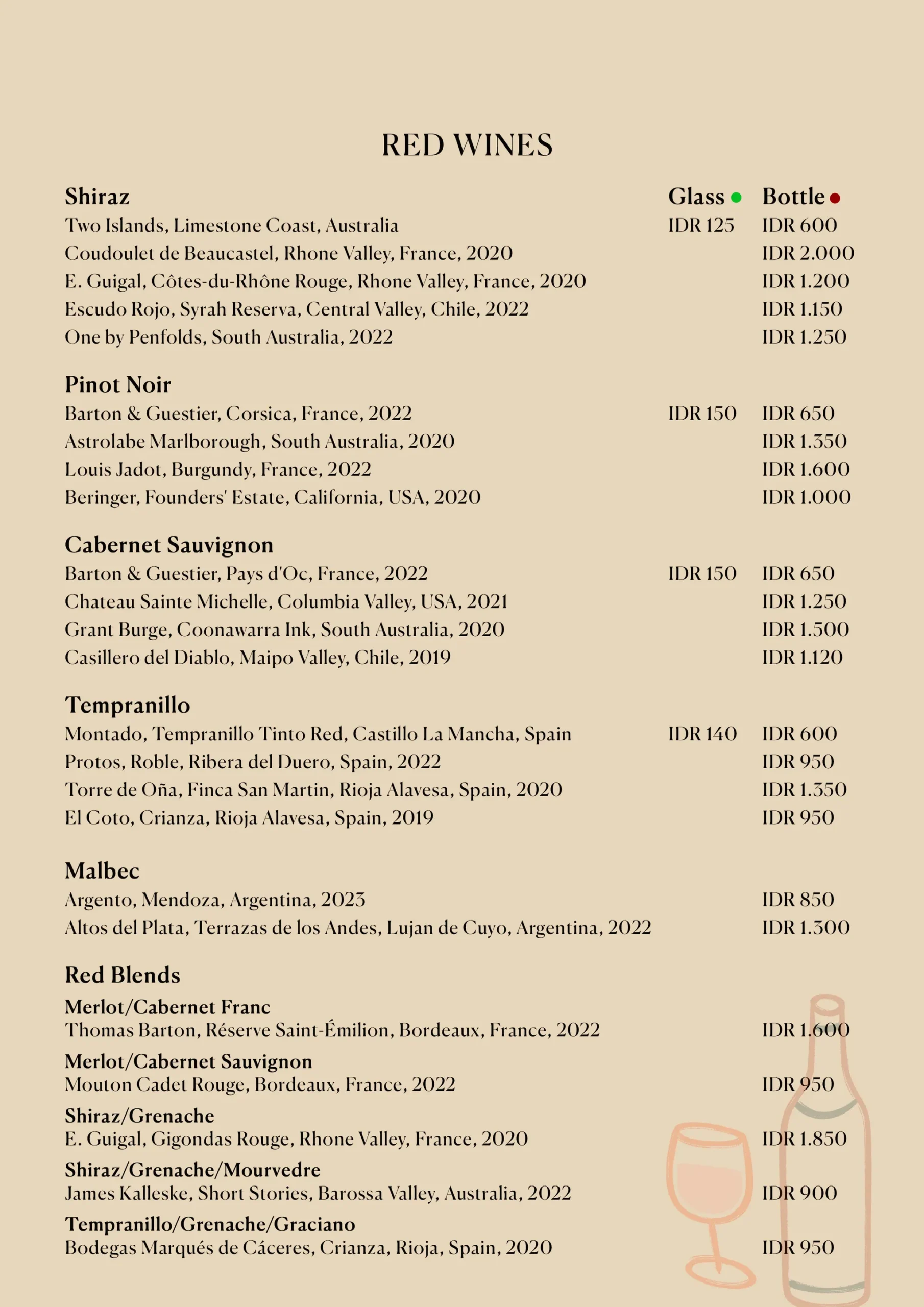 ROOM SERVICE MENU, page 9 of 12