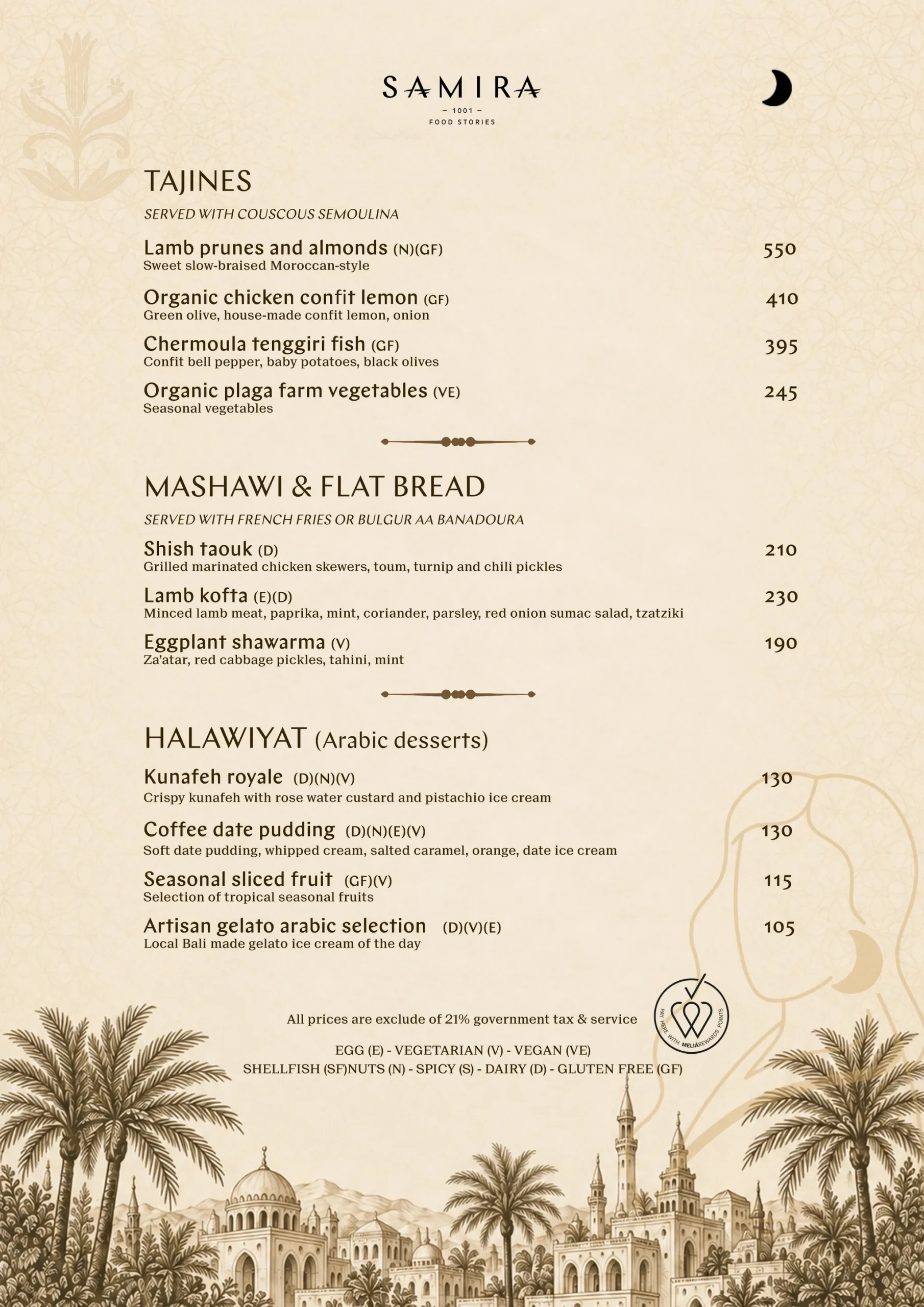 SAMIRA MENU, page 2 of 7