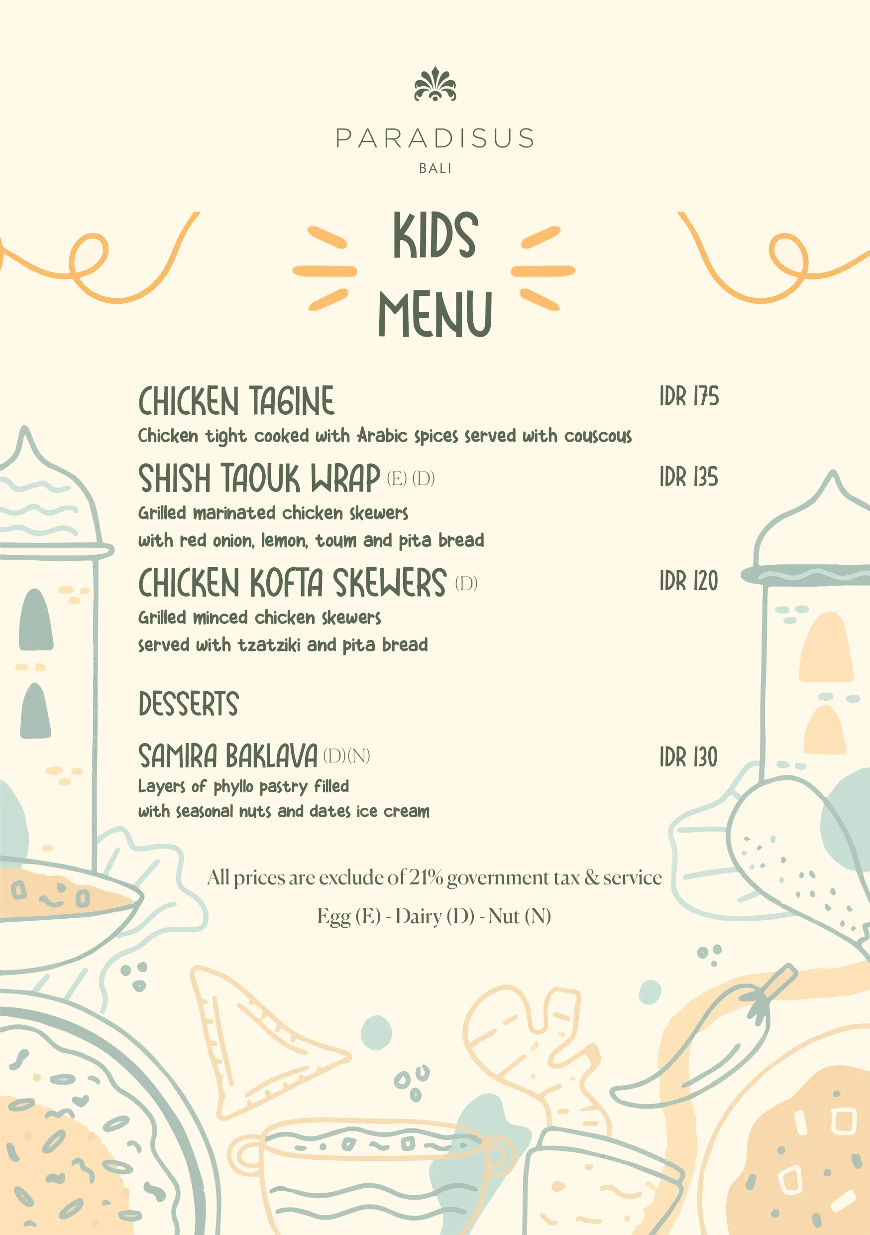 SAMIRA MENU, page 3 of 7