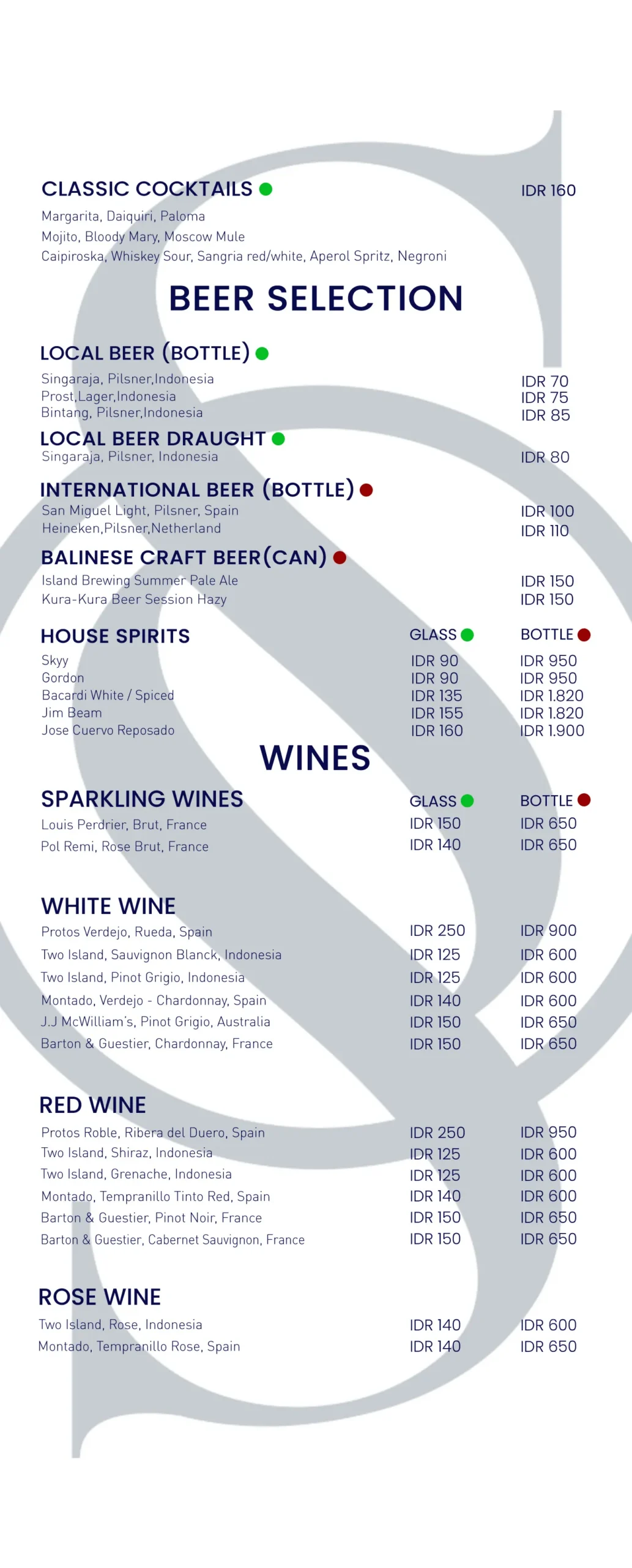 SANTE MENU, page 4 of 10