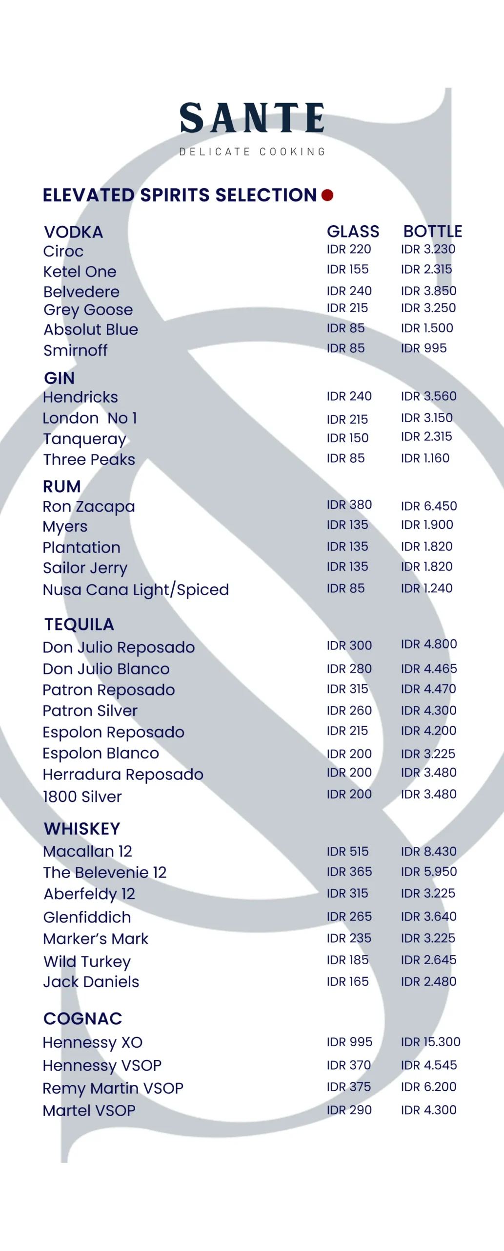 SANTE MENU, page 5 of 10