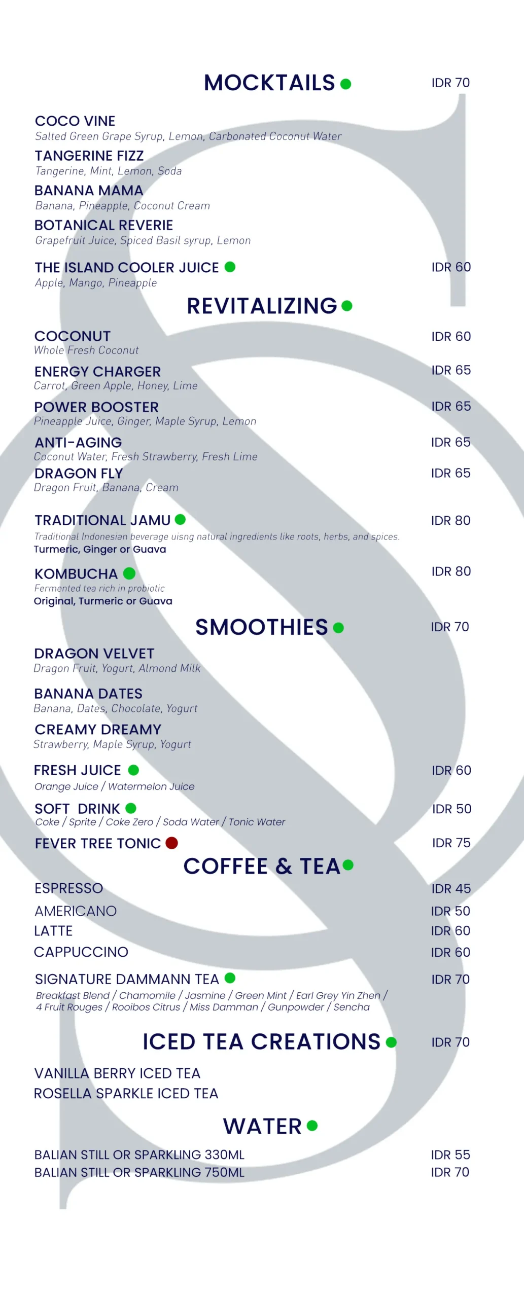 SANTE MENU, page 6 of 10