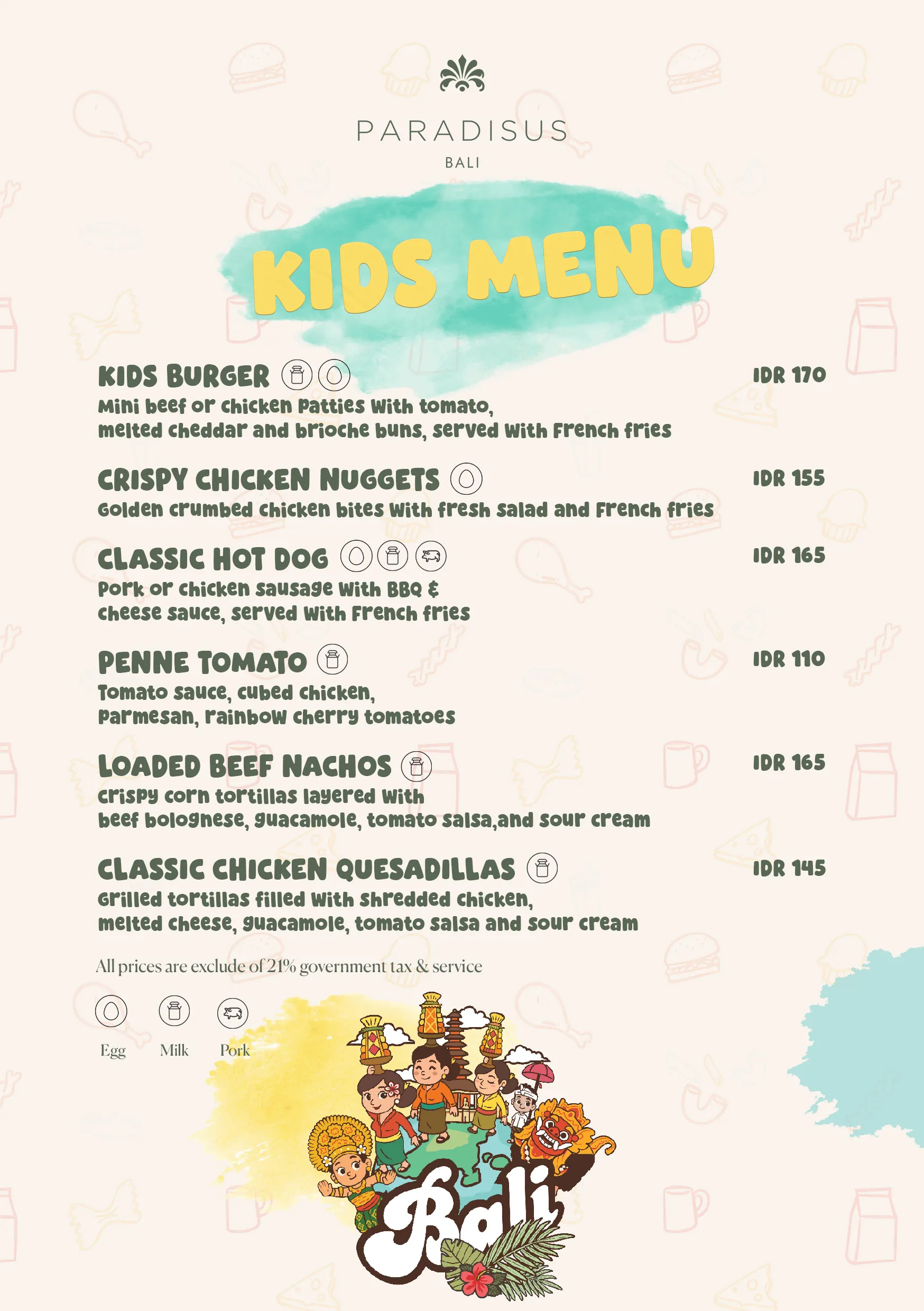 THE DECK MENU, page 4 of 11