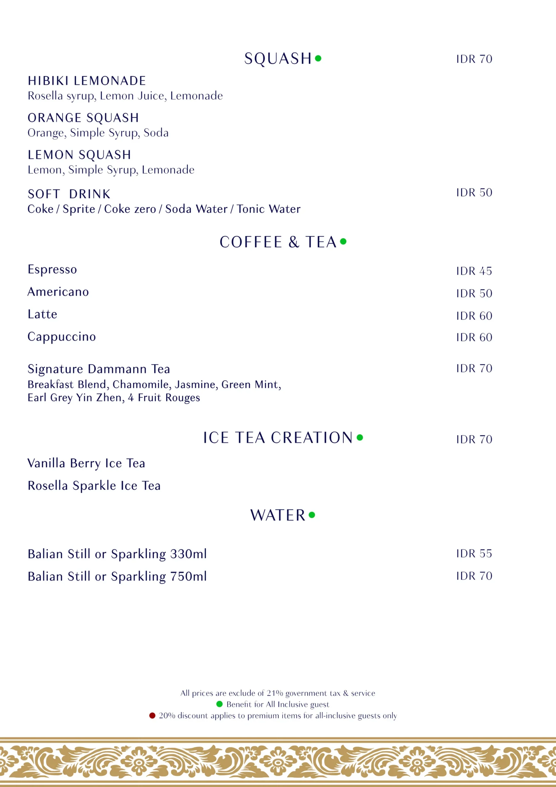 THE DECK MENU, page 7 of 11