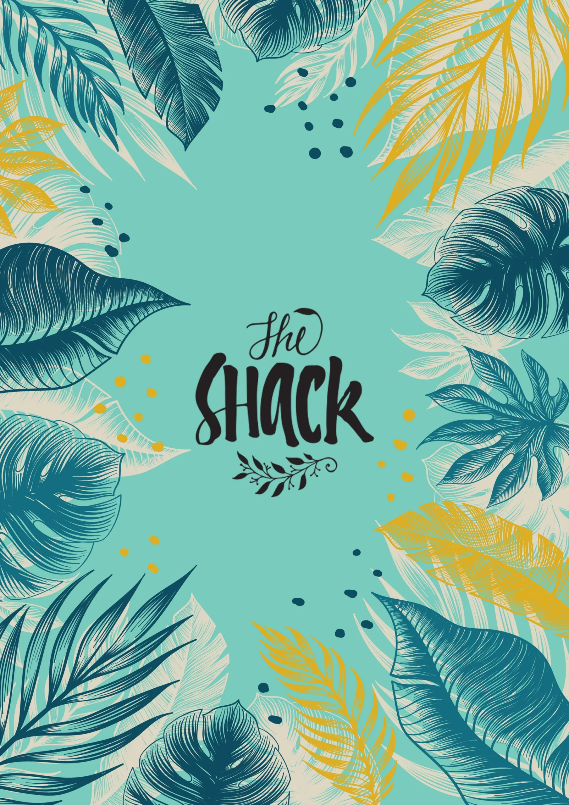 THE SHACK MENU, page 1 of 4