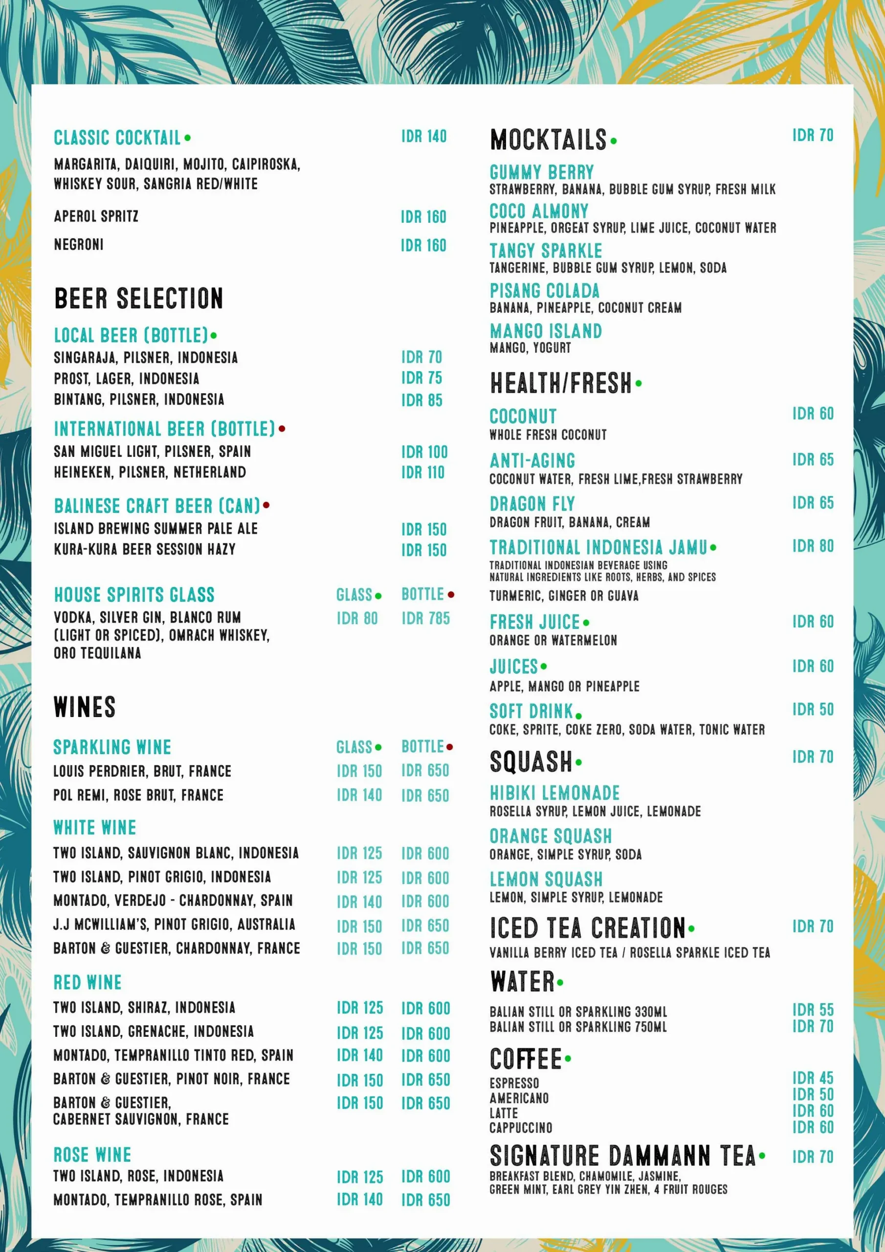 THE SHACK MENU, page 4 of 4