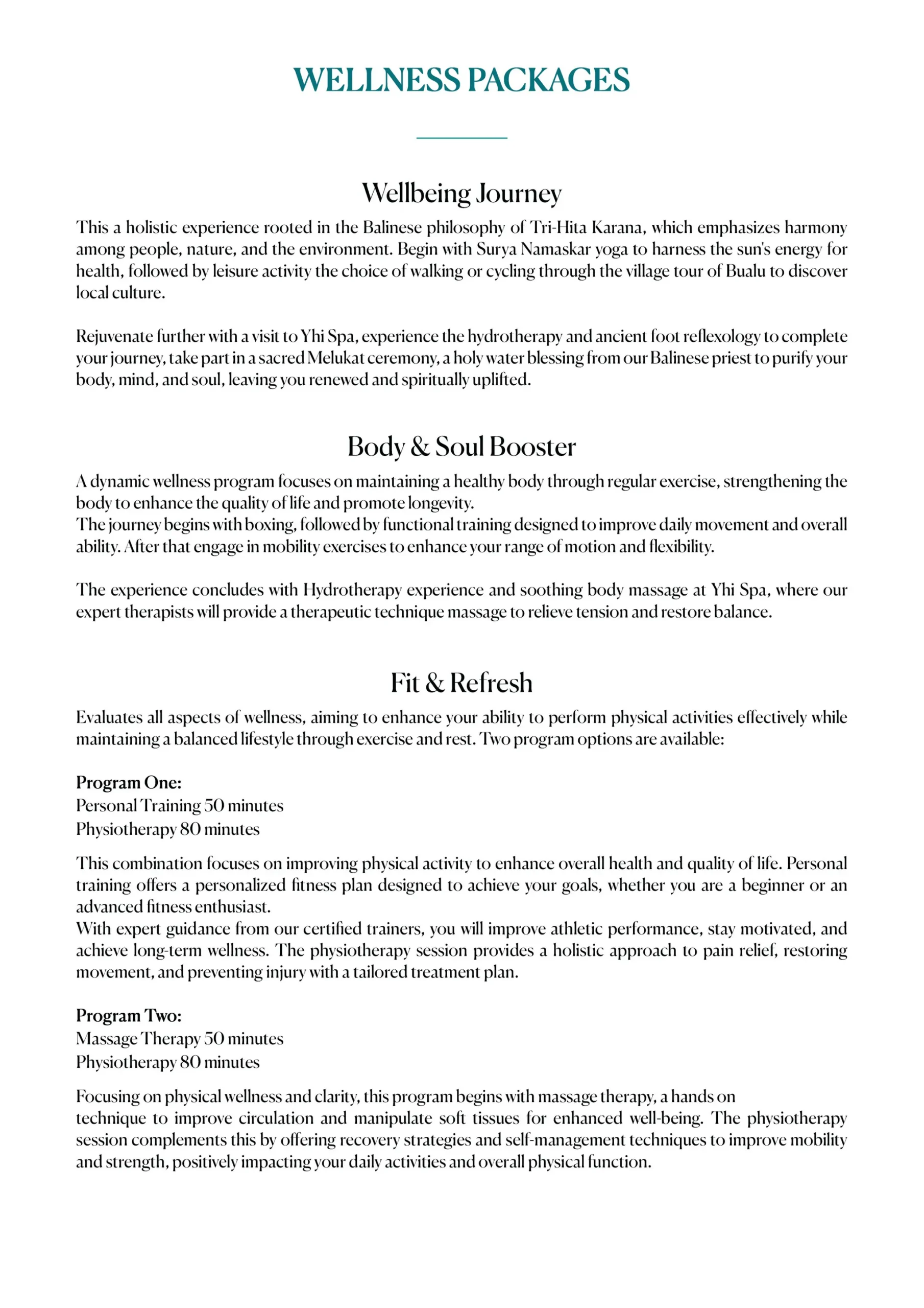 YHI SPA MENU, page 13 of 22