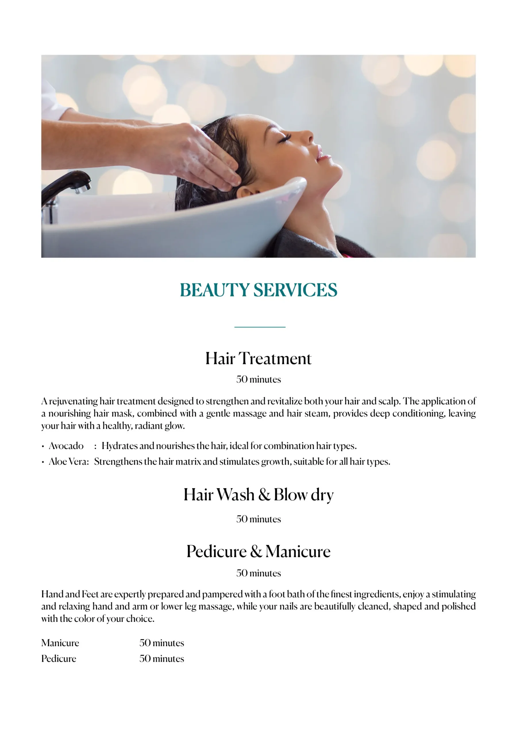 YHI SPA MENU, page 16 of 22