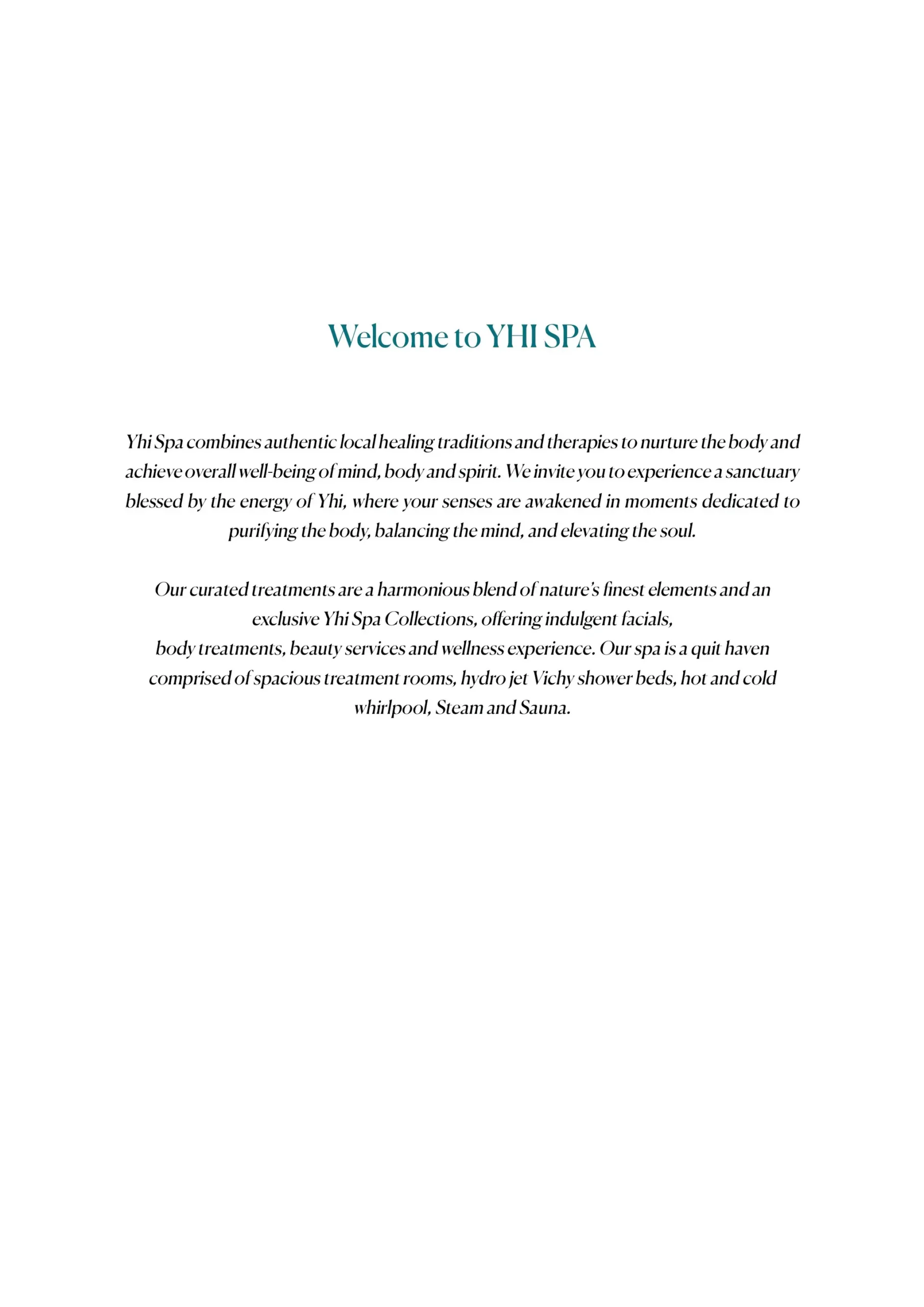 YHI SPA MENU, page 3 of 22